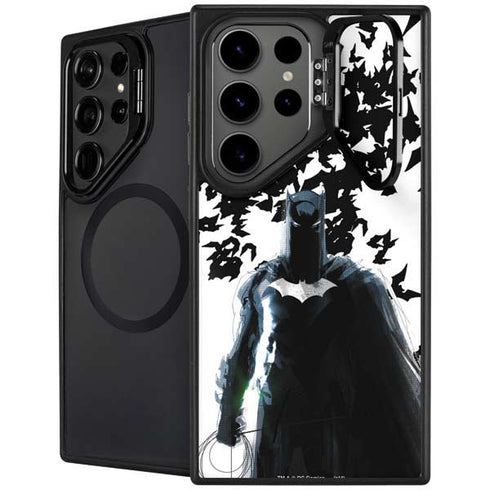 DC Comics Batman Holding batarang Art Galaxy S25 Ultra Kickstand Case